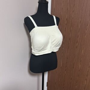 New True Kind Women's Size 4XL Convertible Strapless Bandeau Bra Cream Stretch